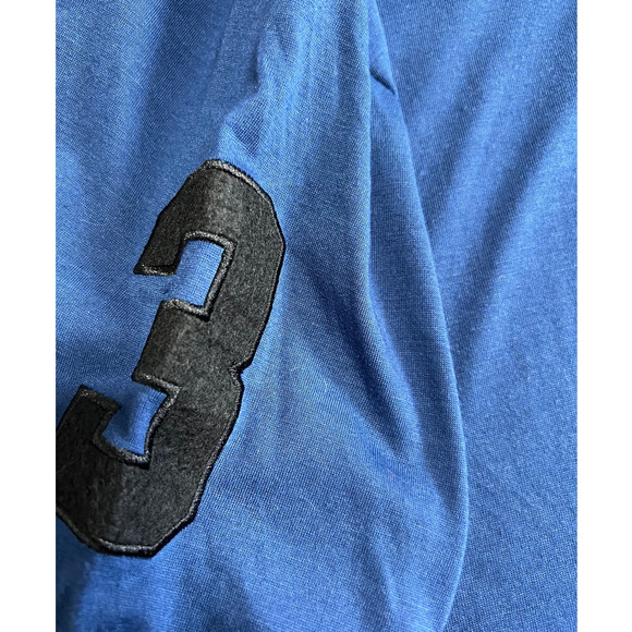 Apaelea Blue and Black Three Button Front Polo, Size XXL - Picture 3 of 5